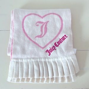 Juicy Couture pink and off white scarf!